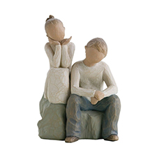 willow tree figurines mother and two sons