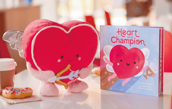 Shop Valentine’s Day Cupid Heart Plush Heart of a Champion Book, Hallmark Awesome Gifts