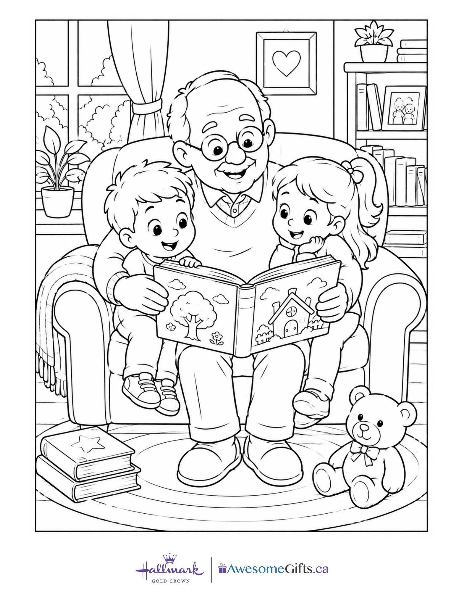 Hallmark Awesome Gifts | Printable Birthday Colouring Pages