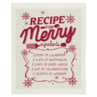 Recipe For Merry White Cleaning Sponge Cloth, Christmas Presents Under $25 at Hallmark Awesome Gifts
